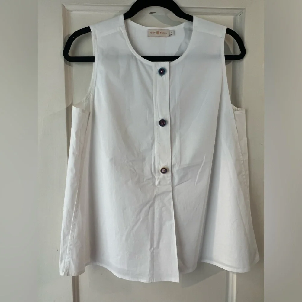 Tory Burch Crisp Cotton Poplin Tunic 4 - Picture 3 of 11